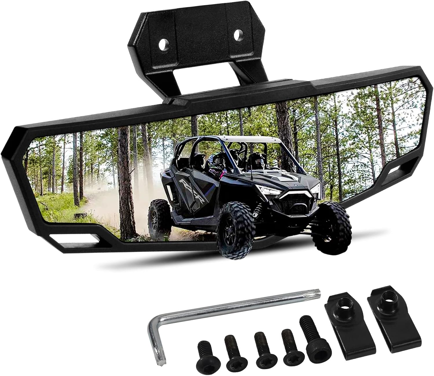 RZR PRO XP Rear View Mirror, UTV Center Race Convex Rear View Mirror for PRO XP/PRO XP4, Turbo R /4 2020 2021 2022 2023 2024, High-Definition Rearview Mirror