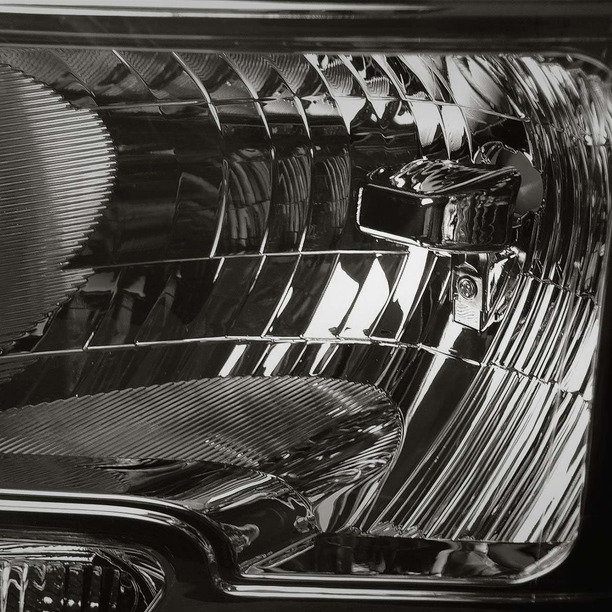 Compatible with 09-14 Ford F150 Pair Smoked Housing Amber Corner Headlight+Full LED Tail Lamp - Image 2